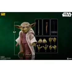 Star Wars The Clone Wars Collectible Action Figurine 1/6 Yoda 14cm