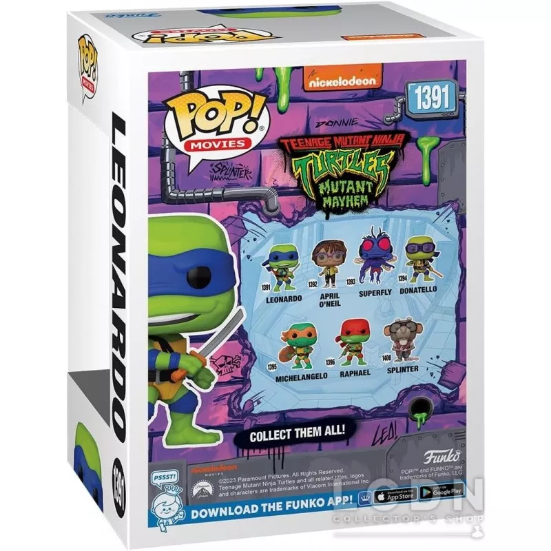 Teenage Mutant Ninja Turtles Mutant Mayhem POP! Movies Leonardo Vinyle Figurine 10cm N°1391