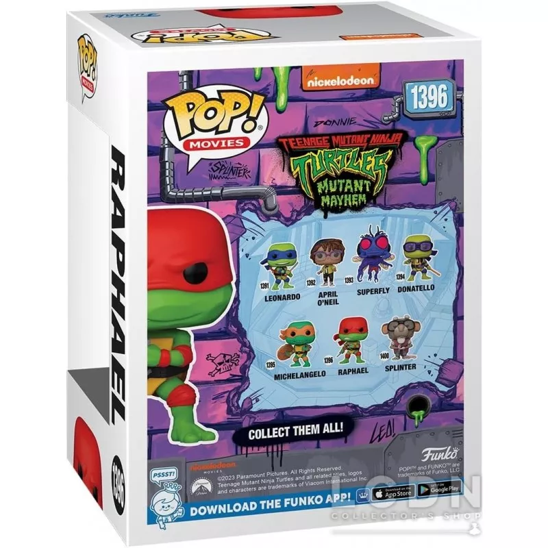 Teenage Mutant Ninja Turtles Mutant Mayhem POP! Movies Raphael Vinyl Figure 10cm N°1396