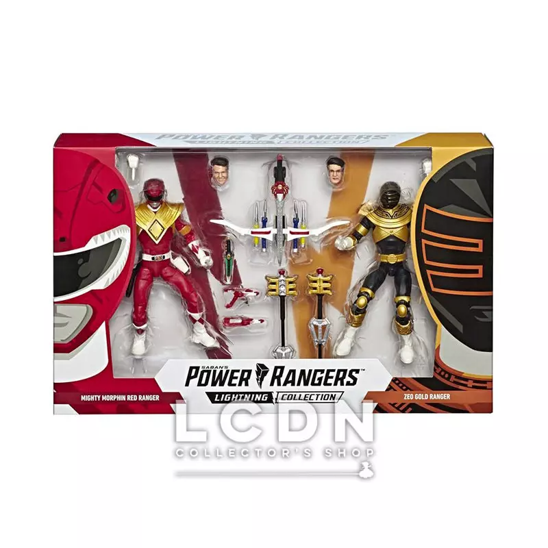 Figurines Power Rangers Lightning Collection - Mighty Morphin Red & Zeo Gold - SDCC 2019 (lot De 2, 15cm)