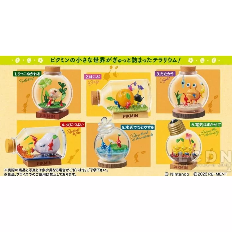 Pikmin Set de 6 Figurines Terrarium Collection 6cm