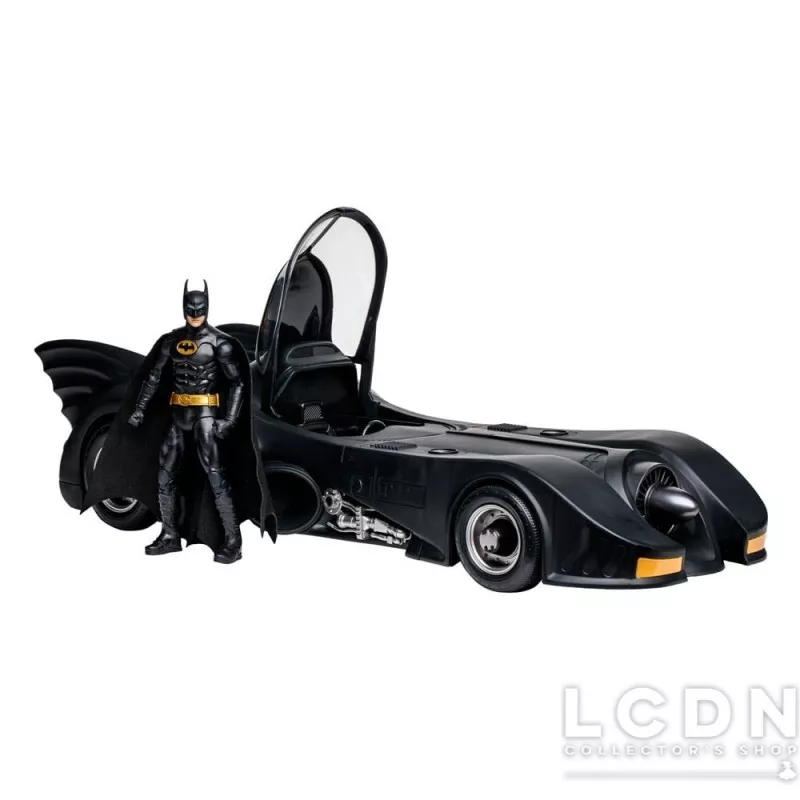 DC Multiverse Batman 1989 2 Pack Véhicule et Figurine Batman 1989 (18cm) et  Batmobile (56cm)