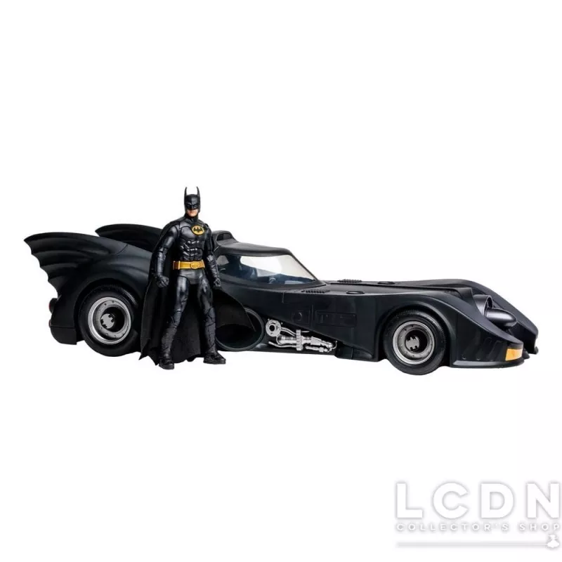 DC Multiverse Batman 1989 2 Pack Véhicule et Figurine Batman 1989 (18cm) et  Batmobile (56cm)