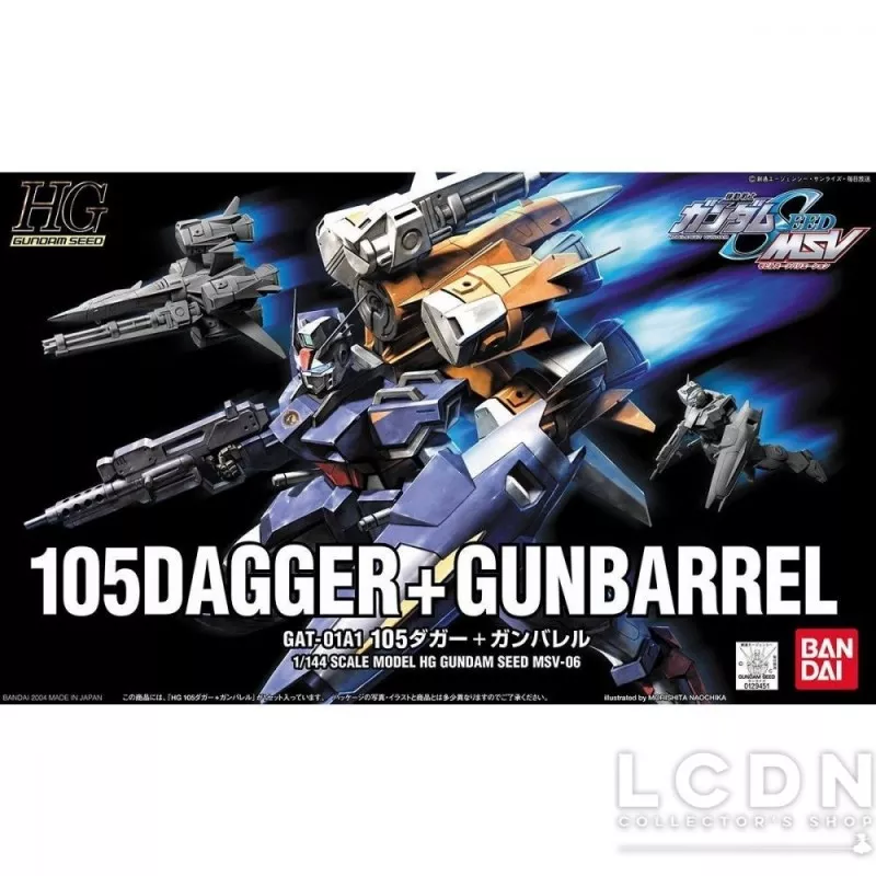 HG Gundam Seed MSV GAT-01A1 105 Dagger &amp; Gunbarrel 1/144 Model Kit 14cm
