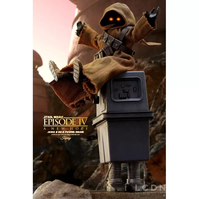 Hot Toys MMS554 Star Wars Episode IV Un Nouvel Espoir Jawa &amp; EG-6 Power Droid Pack de 2 1/6 Figurines 18 - 21cm (Neuf)