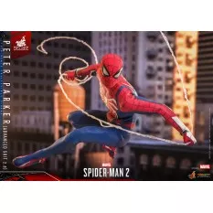 Hot Toys VGM54 Marvel's Spider-Man 2 Collectible Action Figurine 1/6 Peter Parker (Advanced Suit 2.0) 30cm