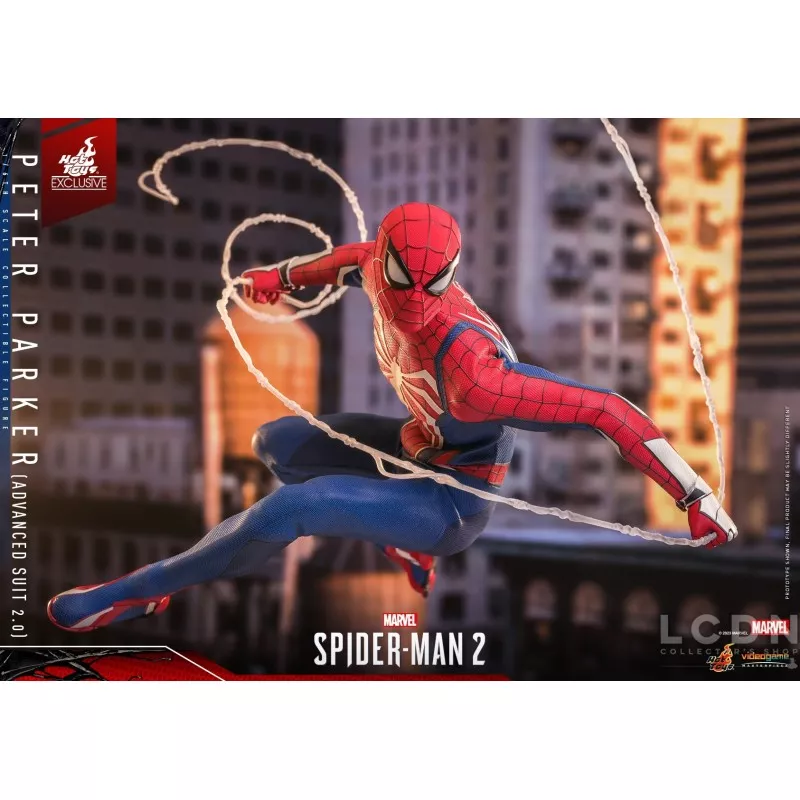 Hot Toys VGM54 Marvel&#039;s Spider-Man 2 Collectible Action Figurine 1/6 Peter Parker (Advanced Suit 2.0) 30cm