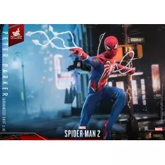 Hot Toys VGM54 Marvel's Spider-Man 2 Collectible Action Figurine 1/6 Peter Parker (Advanced Suit 2.0) 30cm