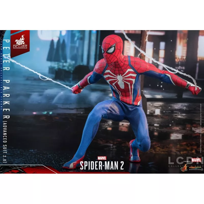 Hot Toys VGM54 Marvel&#039;s Spider-Man 2 Collectible Action Figurine 1/6 Peter Parker (Advanced Suit 2.0) 30cm