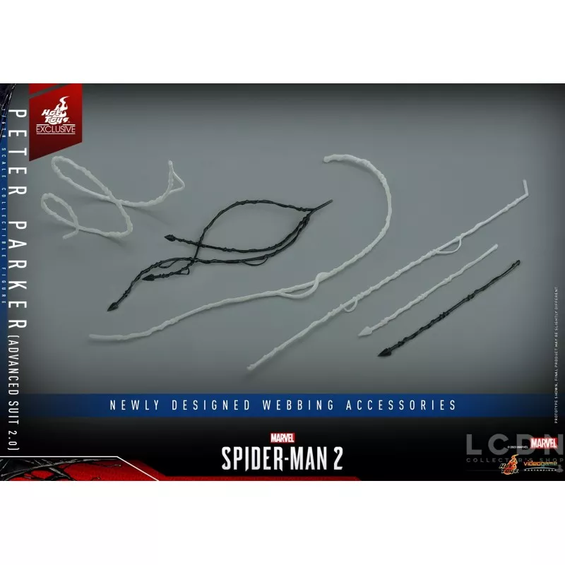 Hot Toys VGM54 Marvel&#039;s Spider-Man 2 Collectible Action Figurine 1/6 Peter Parker (Advanced Suit 2.0) 30cm