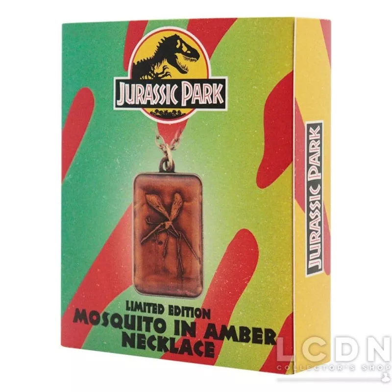 Jurassic Park Collier avec Pendentif en Ambre Limited Edition