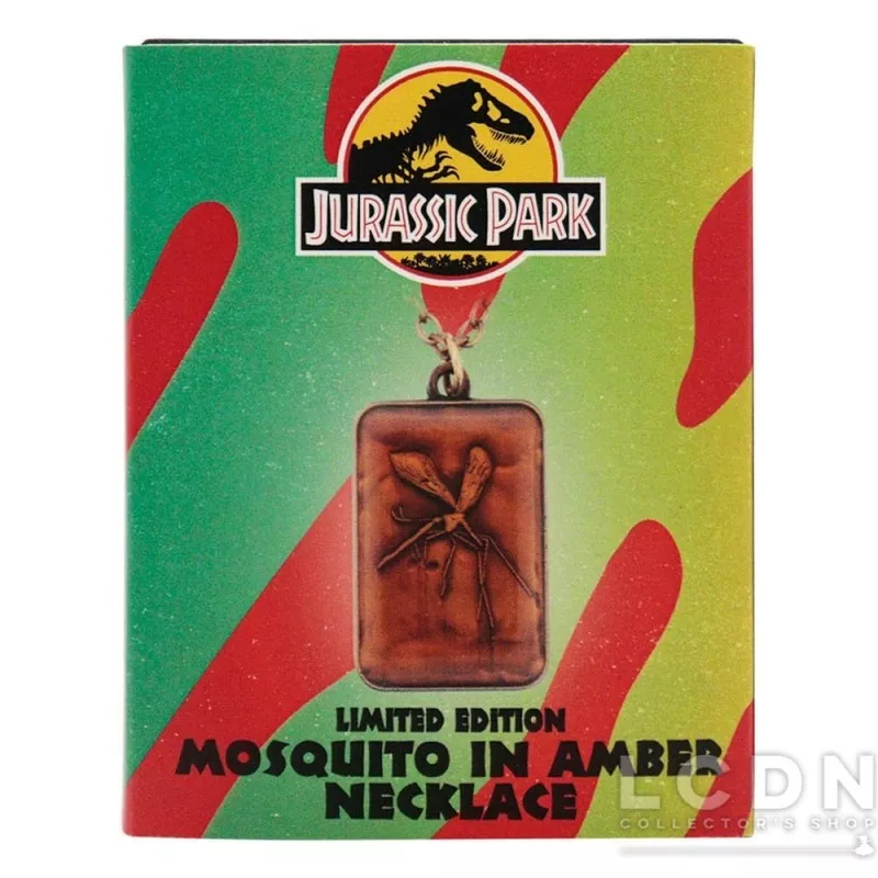 Jurassic Park Collier avec Pendentif en Ambre Limited Edition