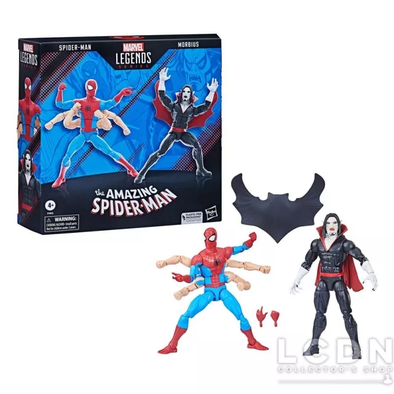 The Amazing Spider-Man Marvel Legends Pack de 2 Action Figurines Spider-Man &amp; Morbius 15cm