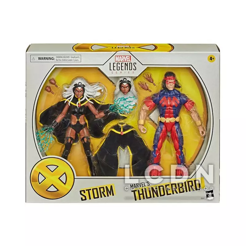 Marvel Legends Pack de 2 Action Figurines Storm &amp; Marvel&#039;s Thunderbird 15cm