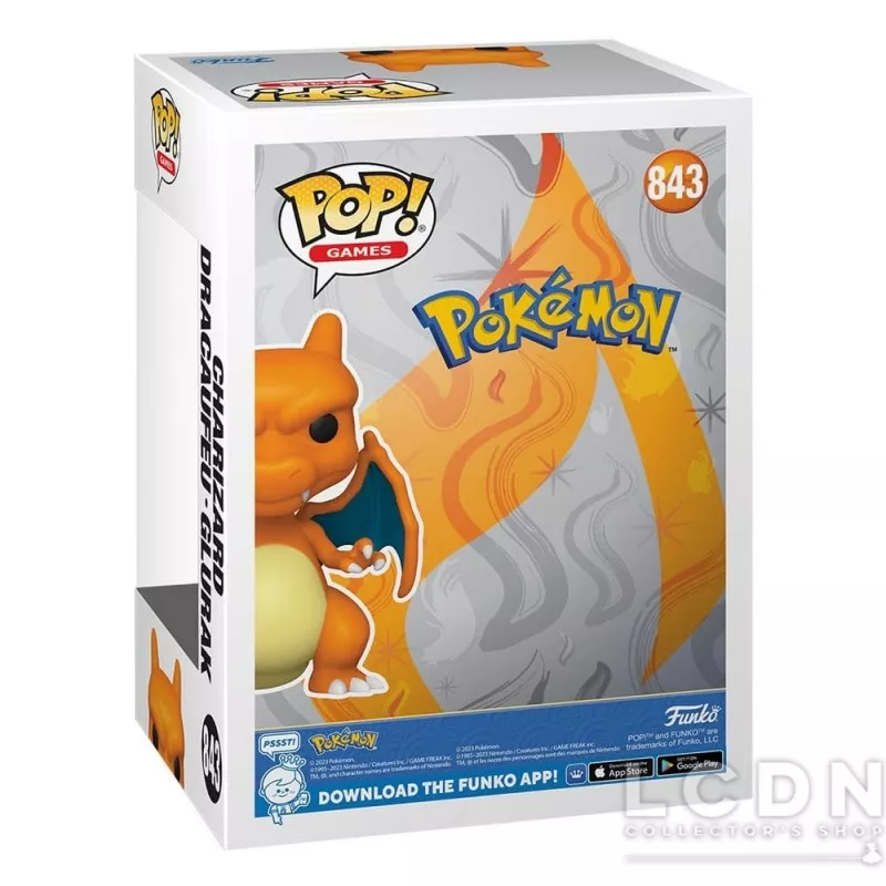 Pokémon POP! Games Charizard Dracaufeu (EMEA) Vinyle Figurine 10cm N°843