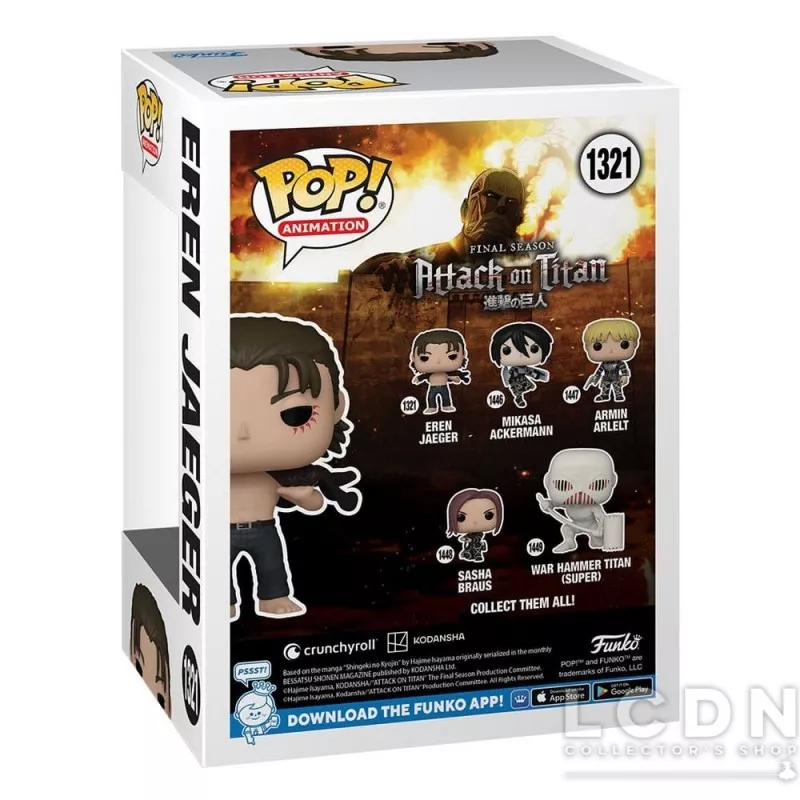 L&#039;Attaque des Titans (Attack on Titan) POP! Animation Eren Jeager Vinyle Figurine 10cm N°1321