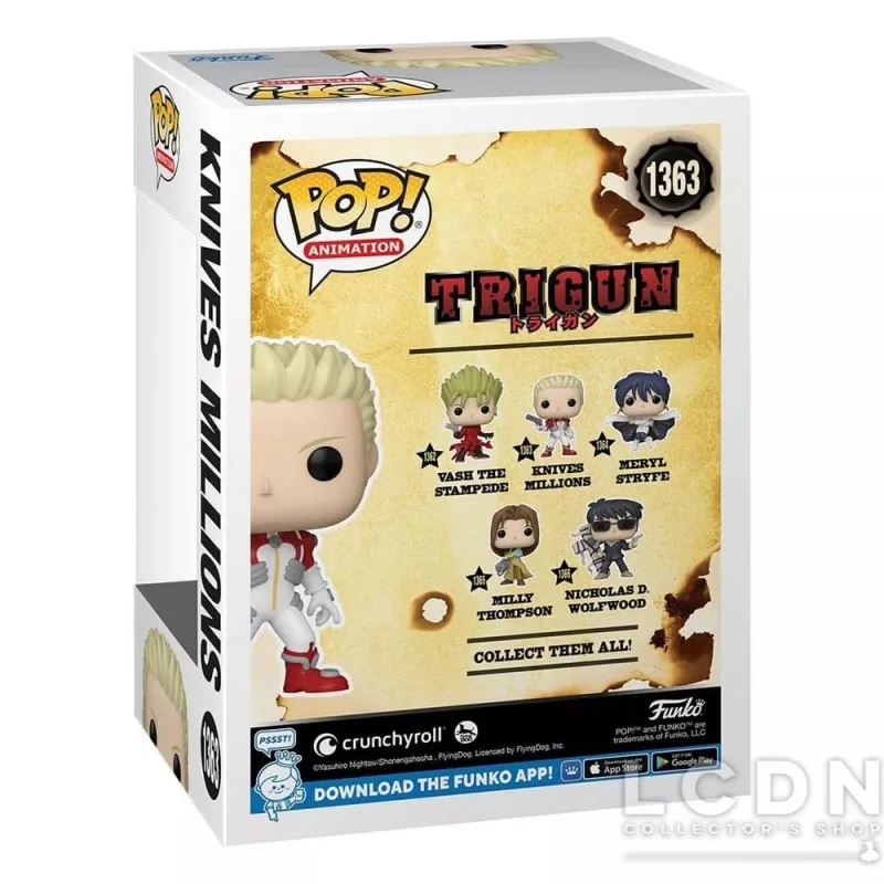Trigun POP! TV Vinyl Knives Millions n°1365