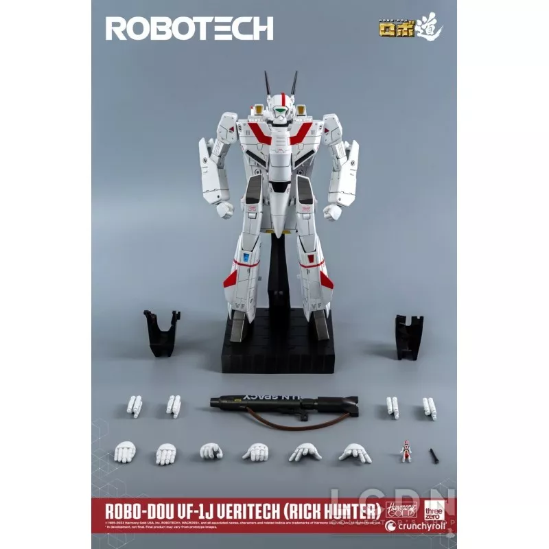 Robotech ROBO-DOU VF-1J Veritech (Rick Hunter) Threezero Action Figurine 20 cm