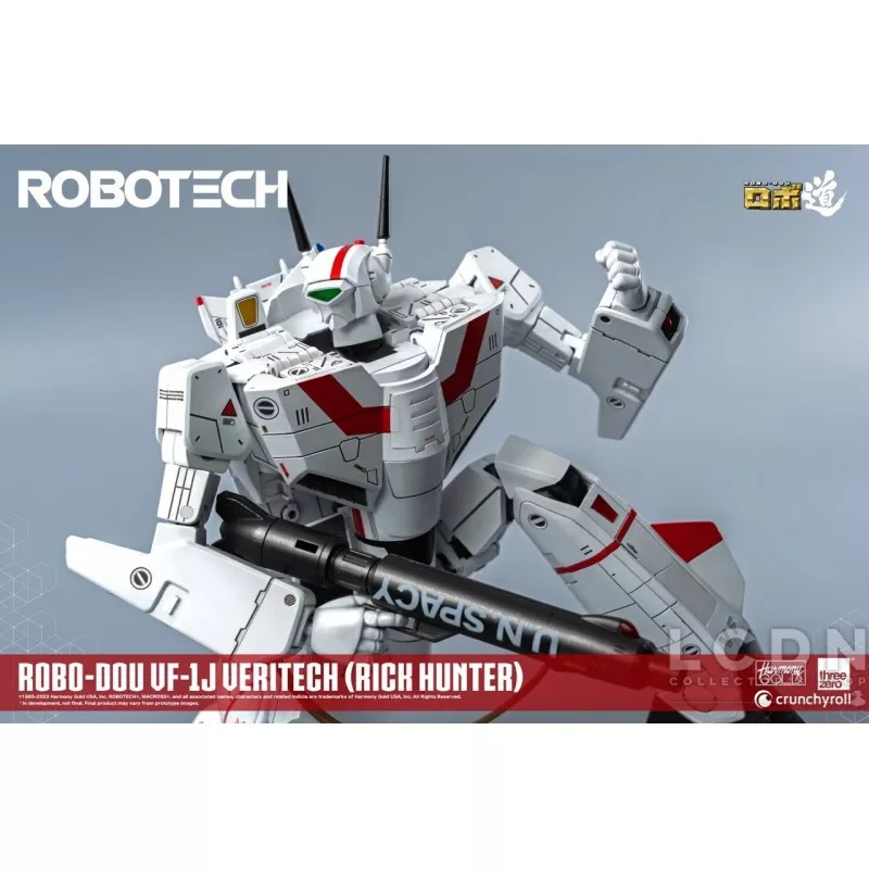 Robotech ROBO-DOU VF-1J Veritech (Rick Hunter) Threezero Action Figurine 20 cm