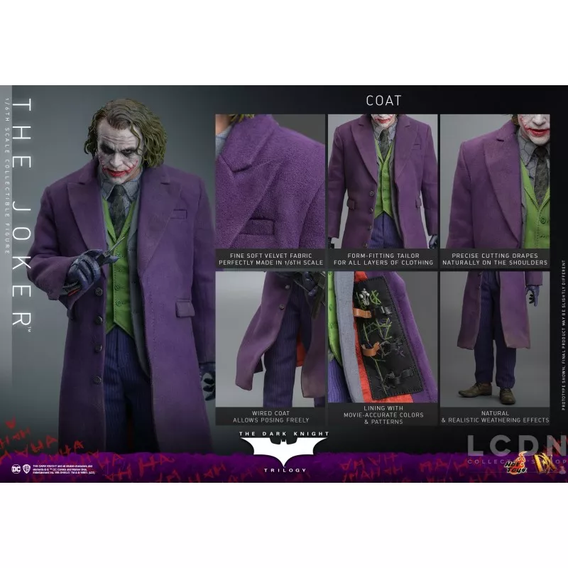 Hot Toys DX32 Batman The Dark Knight Trilogy The Joker 1/6 Collectible Figurine 31cm