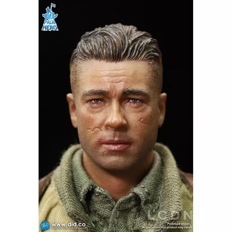 Palm Hero Series WWII US 2nd Armored Division &quot;Hell On Wheels&quot; Action Figure 1/12 SSGT Donald DID XA80019