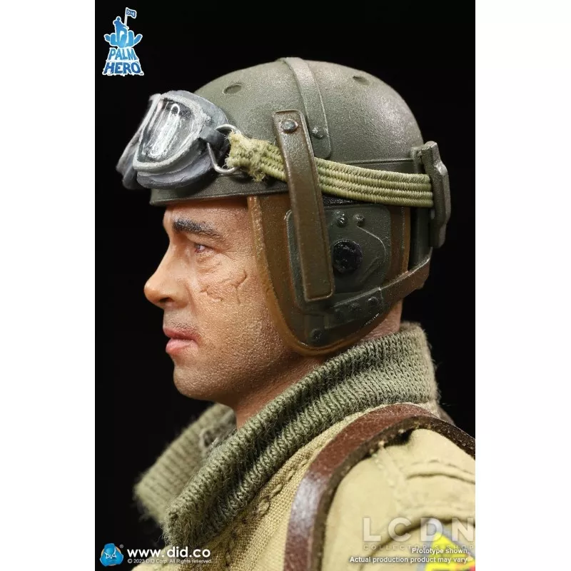 Palm Hero Series WWII US 2nd Armored Division &quot;Hell On Wheels&quot; Action Figure 1/12 SSGT Donald DID XA80019