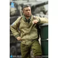 Palm Hero Series WWII US 2nd Armored Division "Hell On Wheels" Action Figure 1/12 SSGT Donald DID XA80019