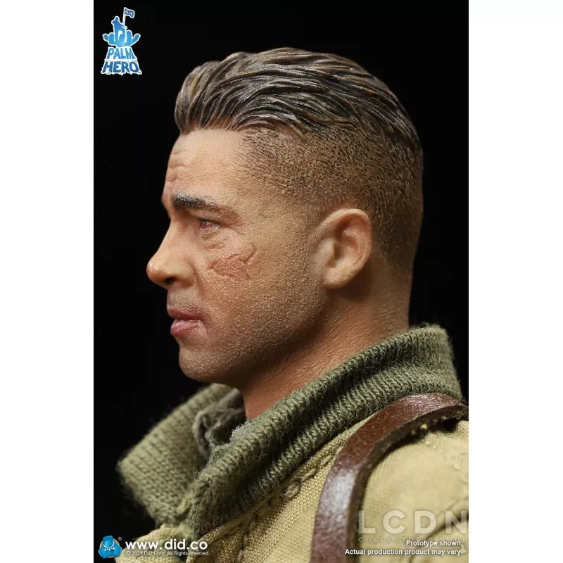 Palm Hero Series WWII US 2nd Armored Division &quot;Hell On Wheels&quot; Action Figure 1/12 SSGT Donald DID XA80019