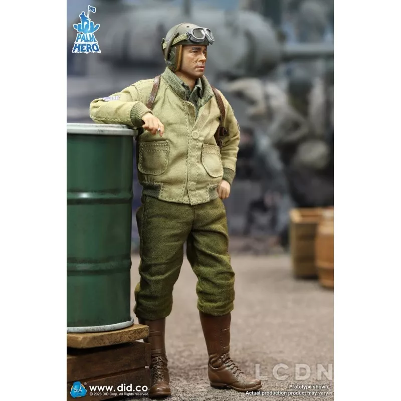 Palm Hero Series WWII US 2nd Armored Division &quot;Hell On Wheels&quot; Action Figure 1/12 SSGT Donald DID XA80019