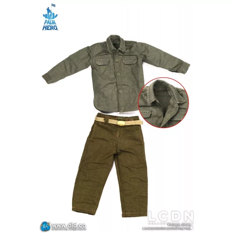 Palm Hero Series WWII US 2nd Armored Division &quot;Hell On Wheels&quot; Action Figure 1/12 SSGT Donald DID XA80019