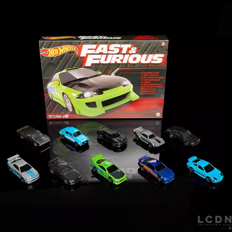 Fast & Furious Coffret de 10 Véhicules Hot Wheels HNT21 1/64