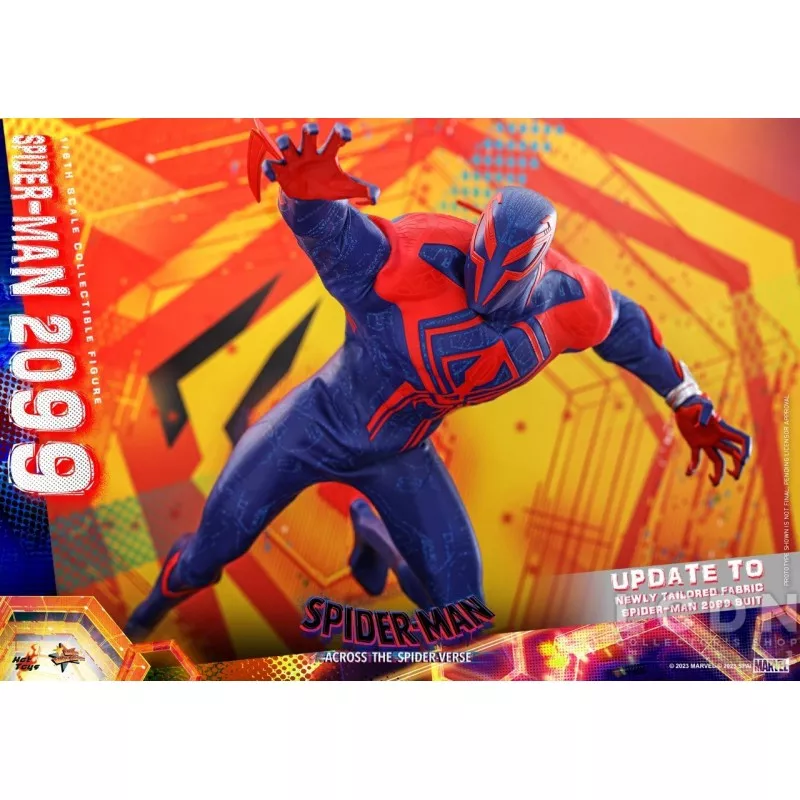 Hot Toys MMS711 Spider-Man: Across the Spider-Verse Collectible Action Figurine 1/6 Spider Man 2099 33cm