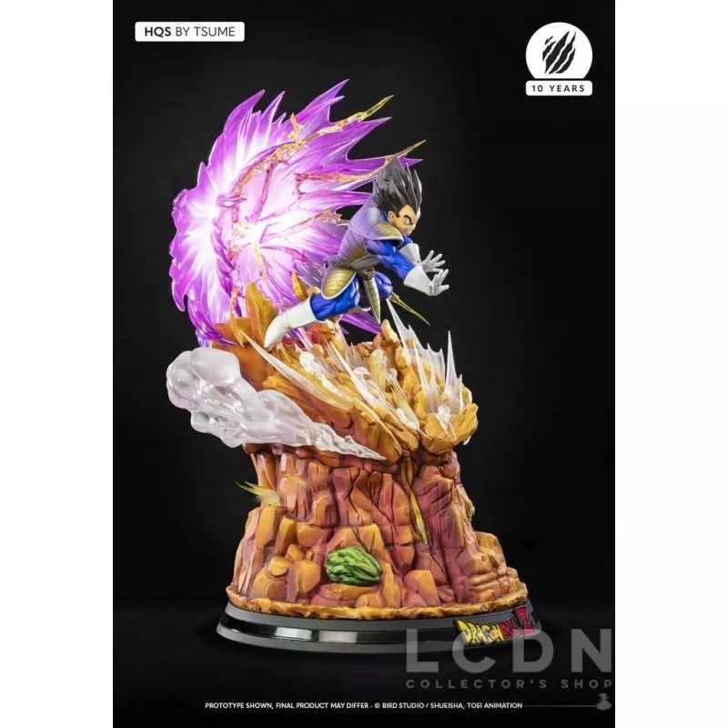 Dragon Ball Z Set of 2 Statues Diorama 1/6 HQS Vegeta Galick Gun & Goku Kaio-ken 37-73cm (New)