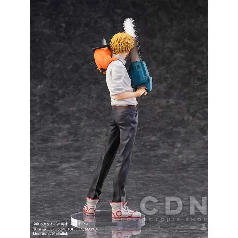 Chainsaw Man Figurine S-Fire PVC 1/7 Denji &amp; Pochita 24cm