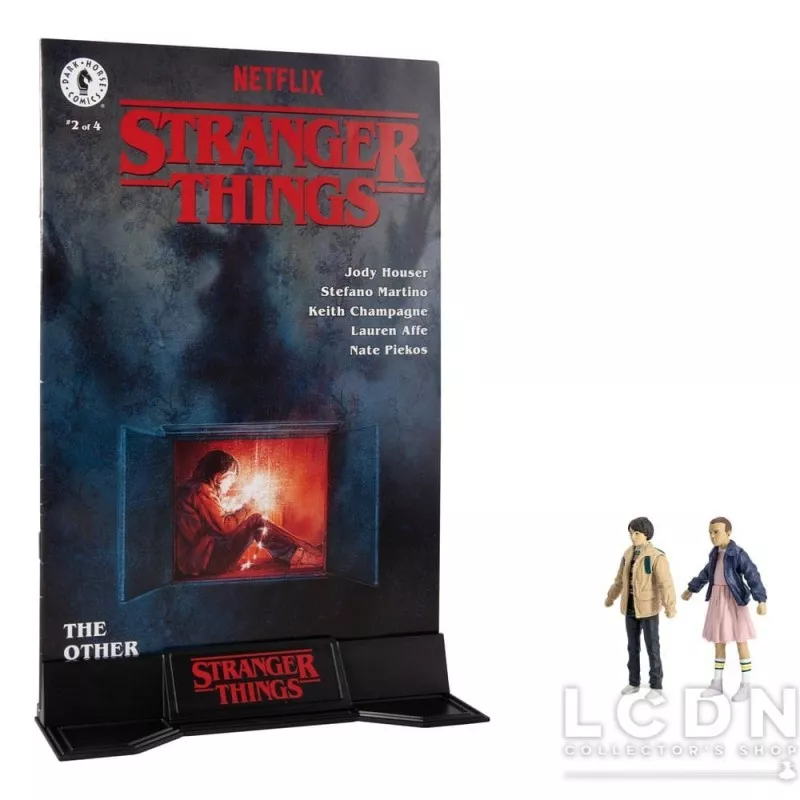 Stranger Things Action Figures &amp; Comic Book Eleven and Mike Wheeler 8cm