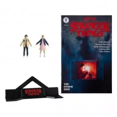 Stranger Things Action Figures & Comic Book Eleven and Mike Wheeler 8cm