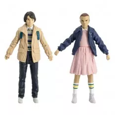 Stranger Things Action Figures & Comic Book Eleven and Mike Wheeler 8cm