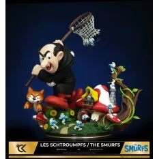 Les Schtroumpfs Statue Gargamel et Azrael au village des Schtroumpfs 38cm
