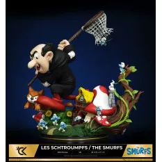 Les Schtroumpfs Statue Gargamel et Azrael au village des Schtroumpfs 38cm