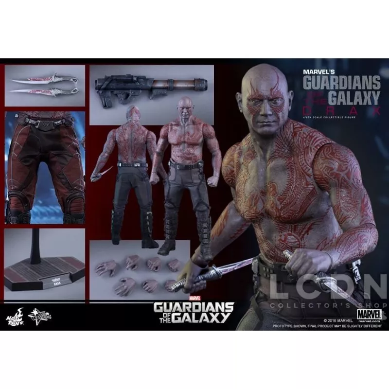 Hot Toys MMS355 Les gardiens de la Galaxie Drax le Destructeur ( Dave Bautista ) 1/6 Collectible Figurine 32cm (boite scellée)