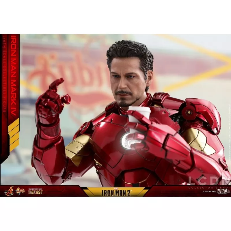 Hot Toys MMS461D21 Diecast Iron Man 2 Mark IV Robert Downey Jr. 1/6th Collectible Figure 32cm (New)
