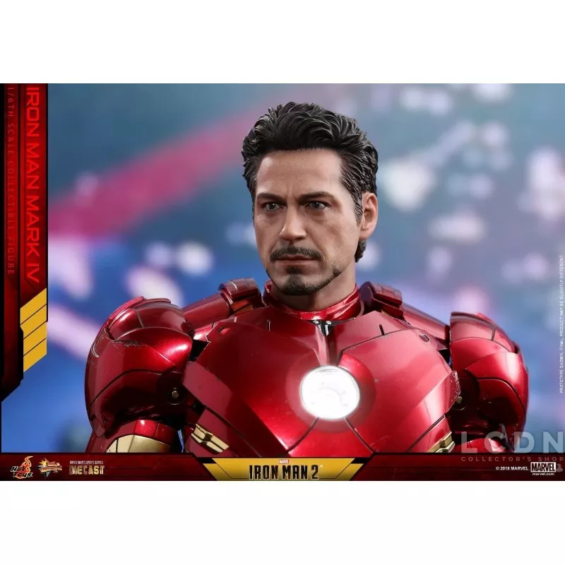Hot Toys MMS461D21 Diecast Iron Man 2 Mark IV Robert Downey Jr. 1/6th Collectible Figure 32cm (New)