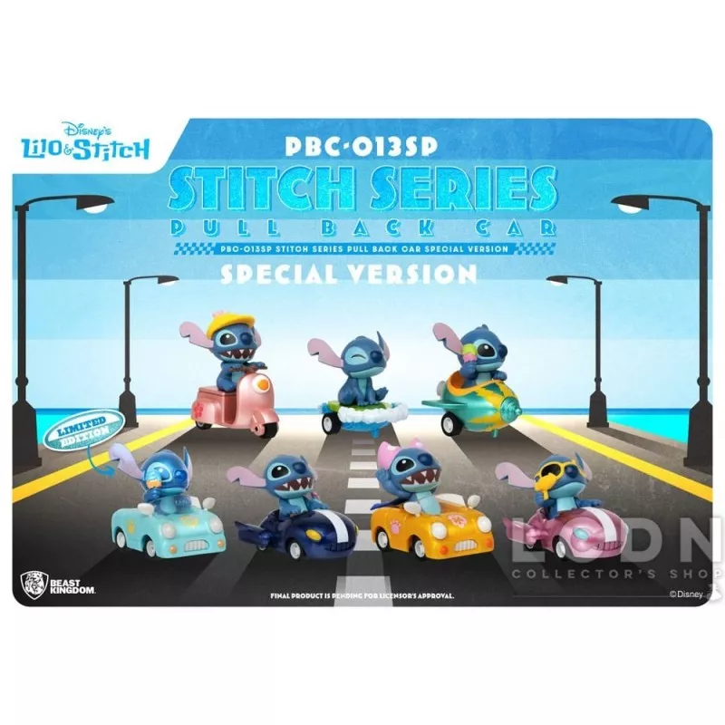 Lilo & Stitch Pull Back Car Series Pack de 6 voitures à friction Blind Box  Special