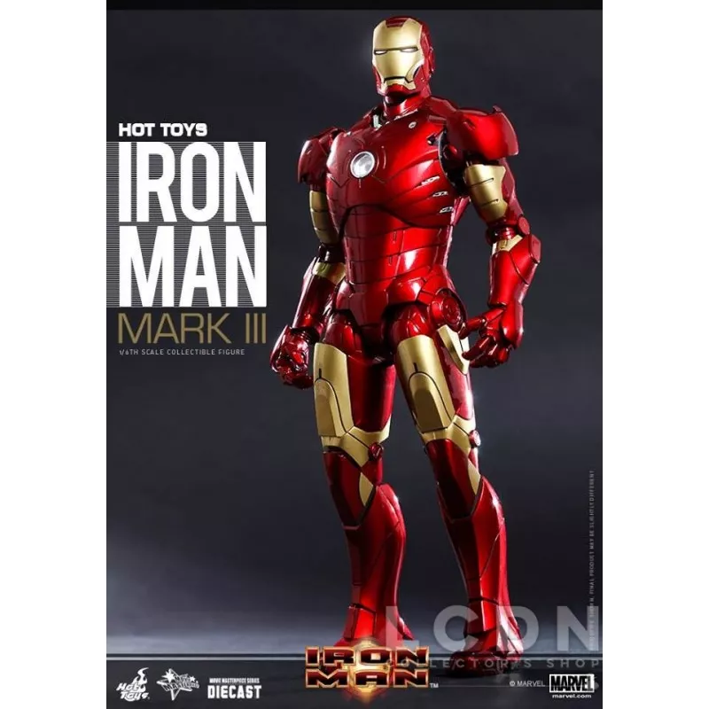 Hot Toys MMS256D07 Diecast Iron Man Mark 3 III Robert Downey Jr. 1 6th Collectible Figure 12