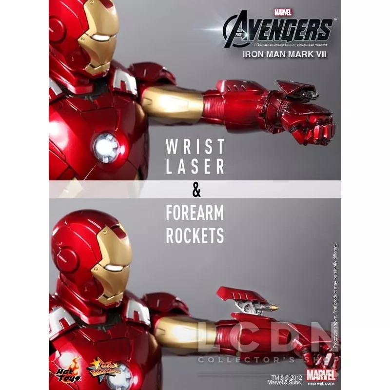 Hot Toys MMS185 The Avengers Mark VII ( Robert Downey Jr. ) Collectible Figurine 30cm (Neuf)
