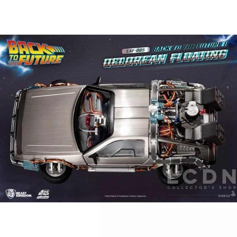Back to the Future II Statue Egg Attack Floating DeLorean Standard Version 20cm