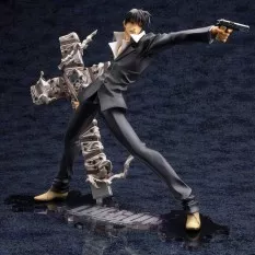 Trigun Badlands Rumble Figure ARTFX J 1/8 Nicholas D. Wolfwood Renewal Package Version 20cm