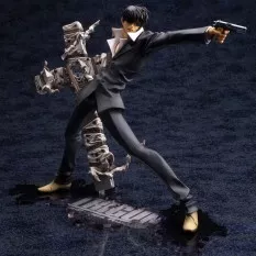 Trigun Badlands Rumble Figure ARTFX J 1/8 Nicholas D. Wolfwood Renewal Package Version 20cm