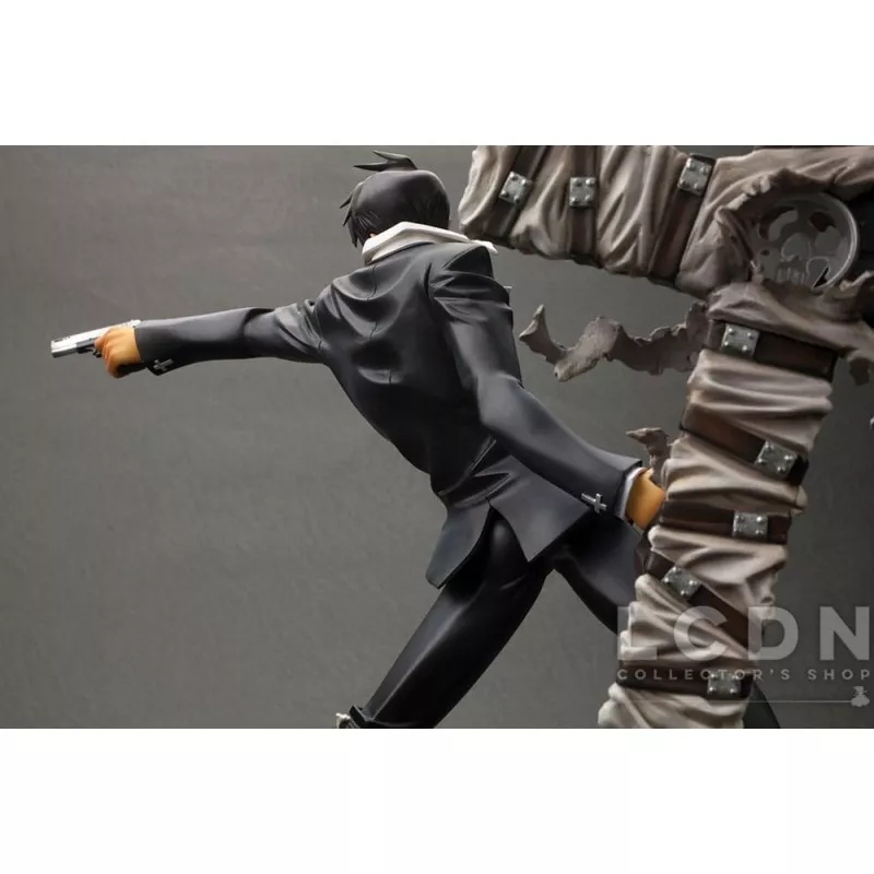 Trigun Badlands Rumble Figure ARTFX J 1/8 Nicholas D. Wolfwood Renewal Package Version 20cm