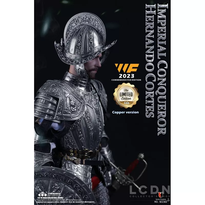 Imperial Conquistador  Hernan Cortes Wf Brass CUPRONICKEL Edition Collectible Action Figurine 1/6 Coomodel SE2302